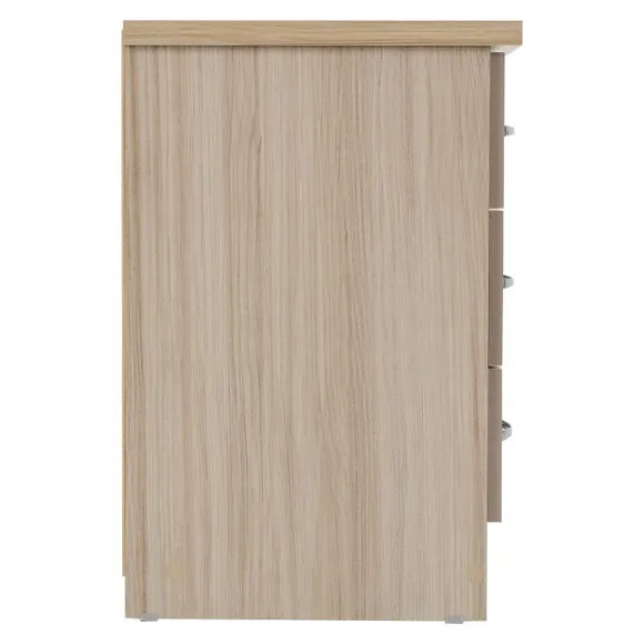 Nevada 3 Drawer Bedside Table 5
