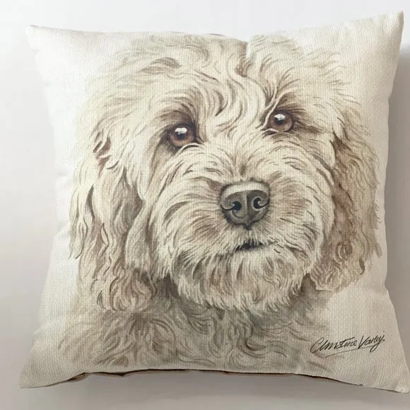 Christine Varley Cockerpoo Square Cushion 2