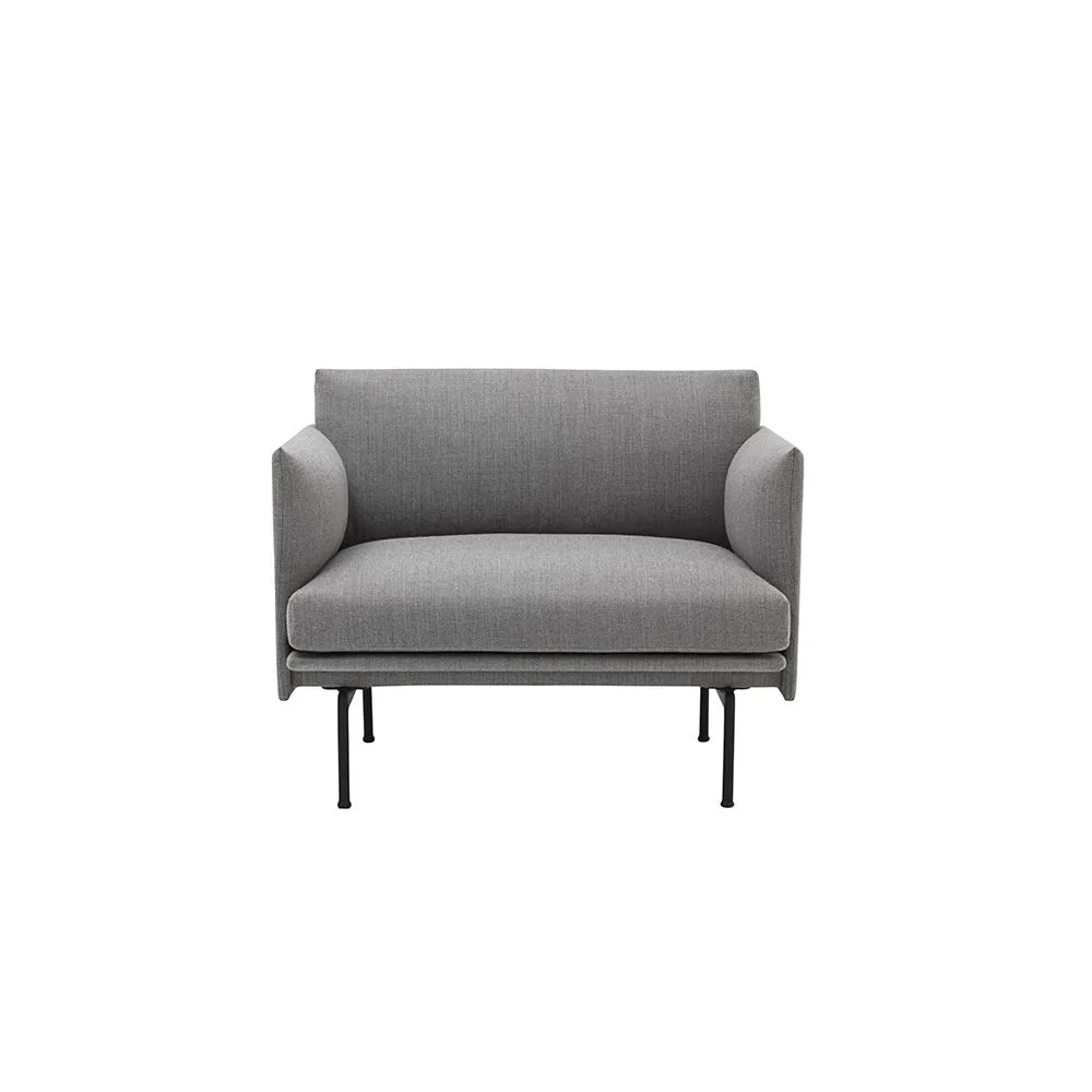 Muuto Outline Armchair Kvadrat Fiord Fabric Light Grey 151 2
