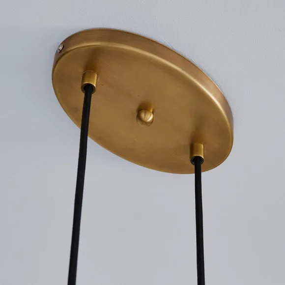 Colt Antique Brass 3 Light Diner Ceiling Light 4