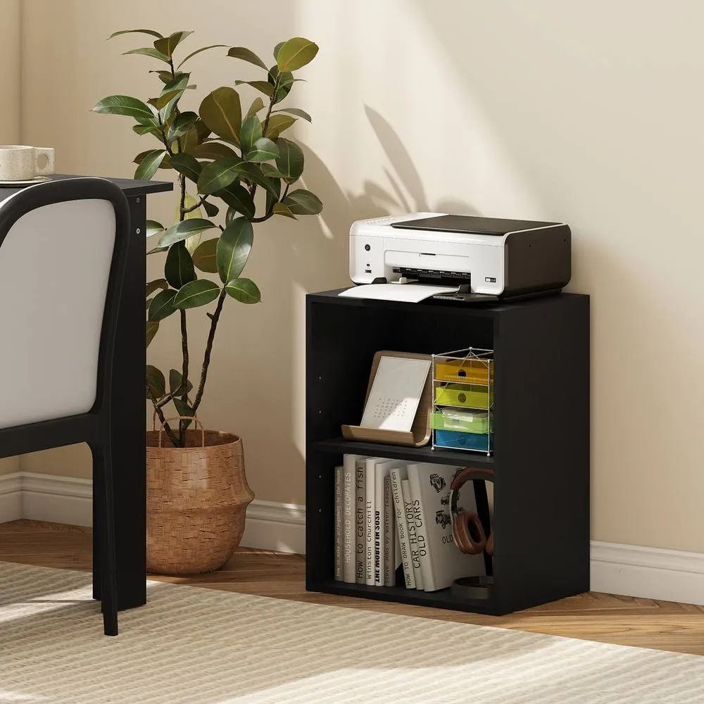 Costway 2-Cube Bookcase Modern Open Bookshelf w/ 5-Position Adjustable Shelf in Black 4
