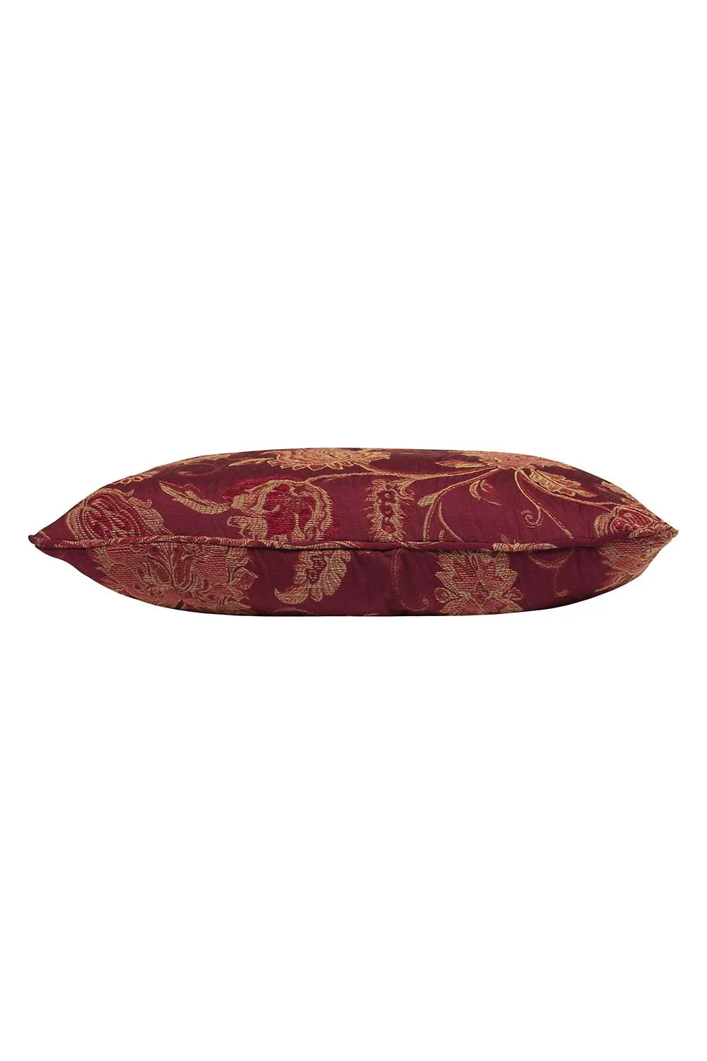 Paoletti Zurich Floral Jacquard Cushion in Burgundy 2