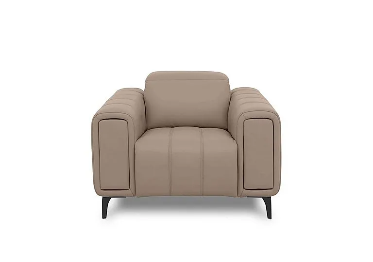 Elphaba Leather Chair with Storage Arms