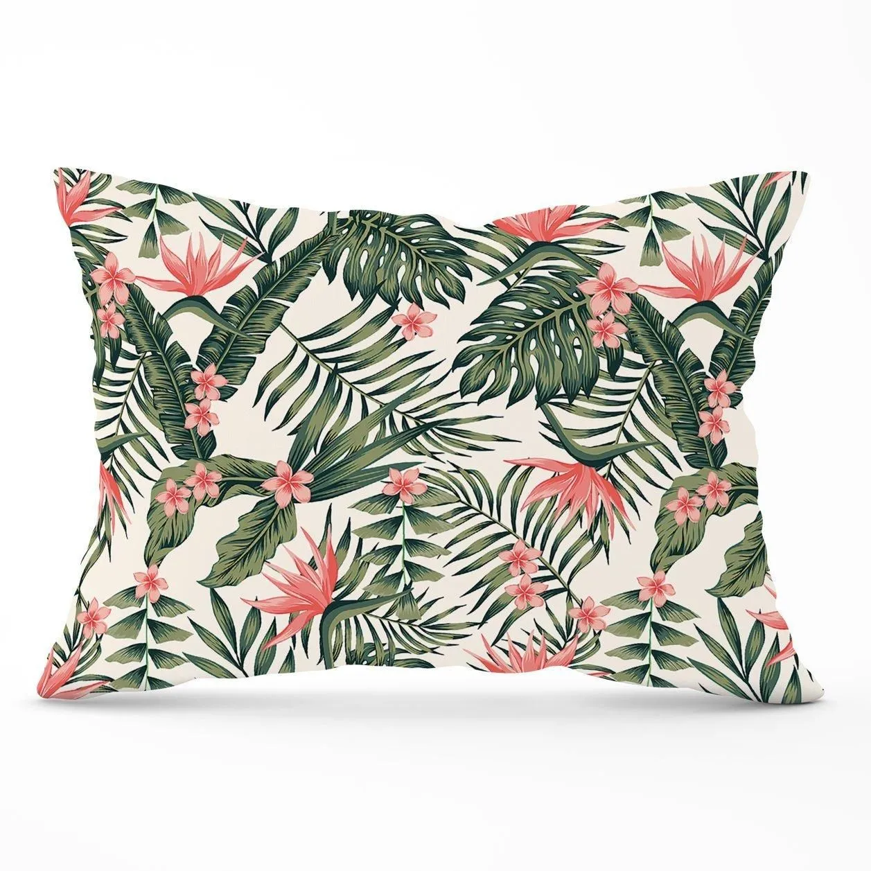 Warren Reed - Designer Dark Tropical Green Leaves Cushions