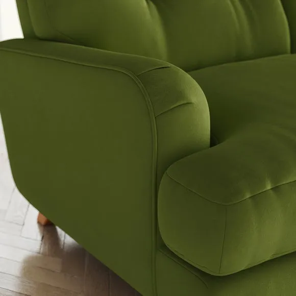 Martha Matte Plush Velvet Corner Chaise Sofa 5