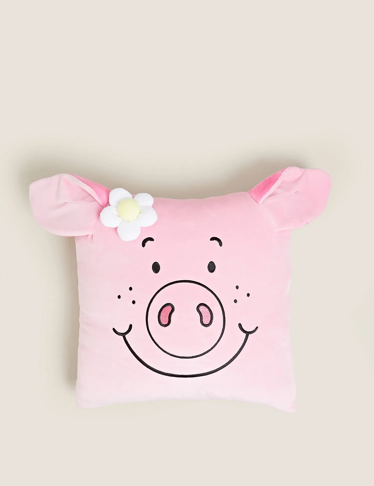 M&S Percy Pig™ Velvet Penny Pig™ Cushion