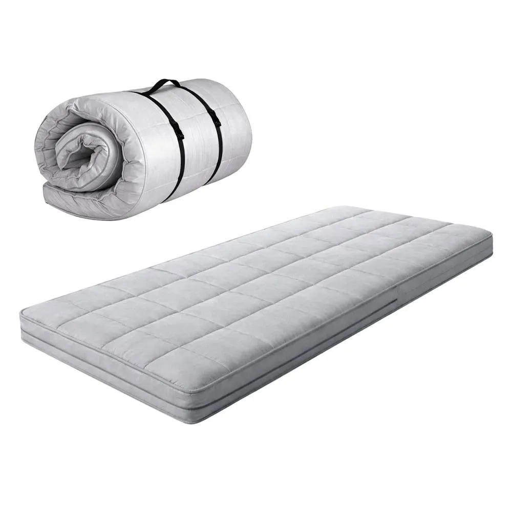 Nordara Lavio 10cm Roll-Up Folding Floor Mattress Topper for Caravan/Camper in Grey