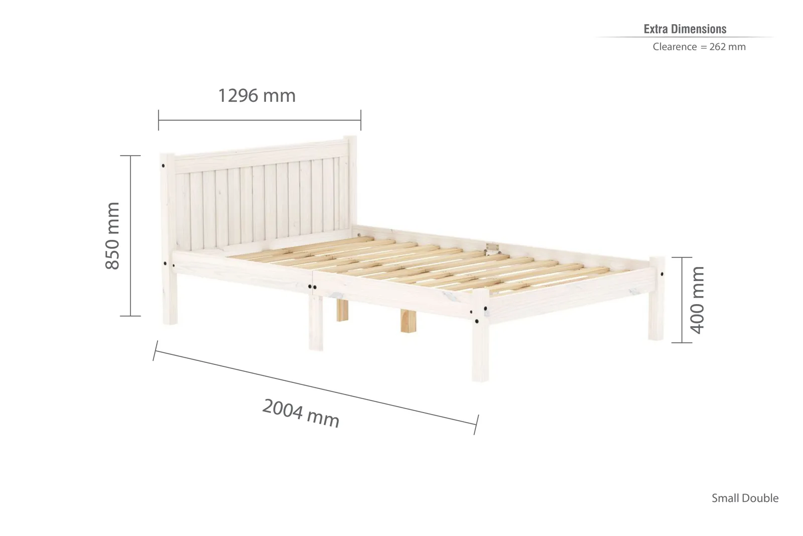 Birlea Trent Bed in White 6