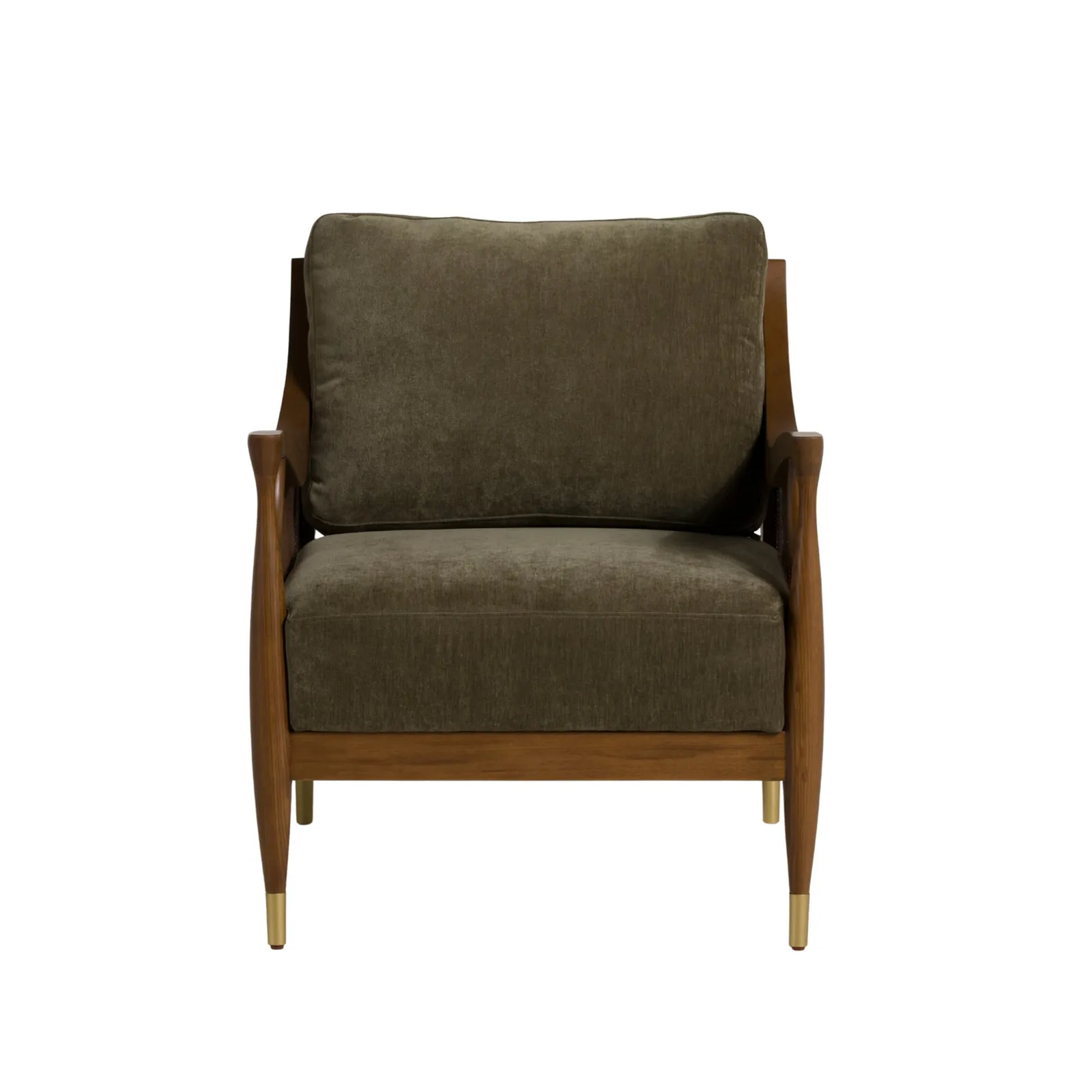 Ambrosio Accent Armchair, Green Fabric | Barker & Stonehouse 3
