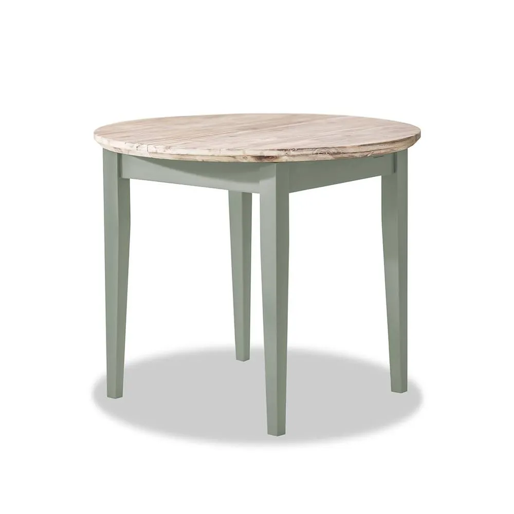Statement Furniture Florence Round Extendable Kitchen Dining Table in Light Green 4