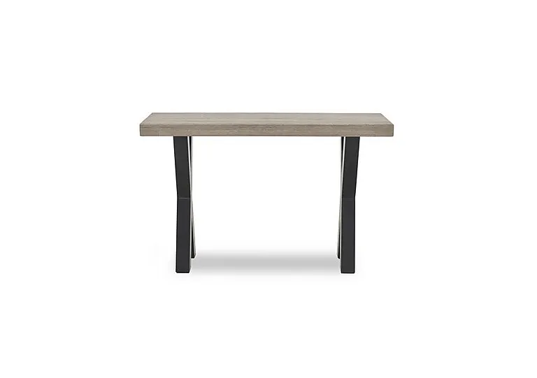 Terra Straight Edge Console Table with X Shaped Legs - Vintage Grey