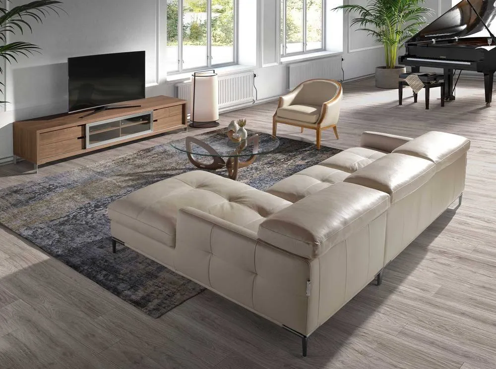 Angel Cerda Round Glass Coffee Table with Walnut Legs in Dark Brown 4