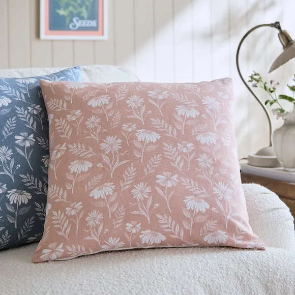 Timeless Floral Cotton Square Cushion Cover 1