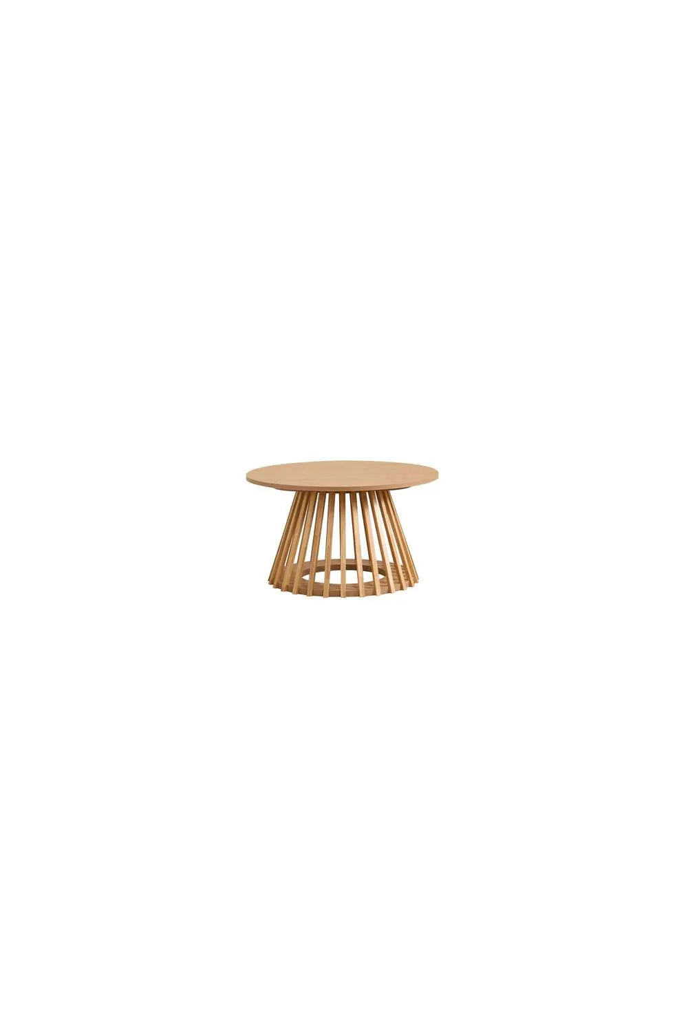 Birlea Kylo Round Slatted Coffee Table in Brown 6
