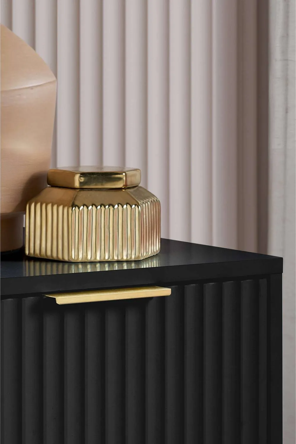Birlea Zaza Black 6 Drawer Chest Fluted Bedroom Storage 2