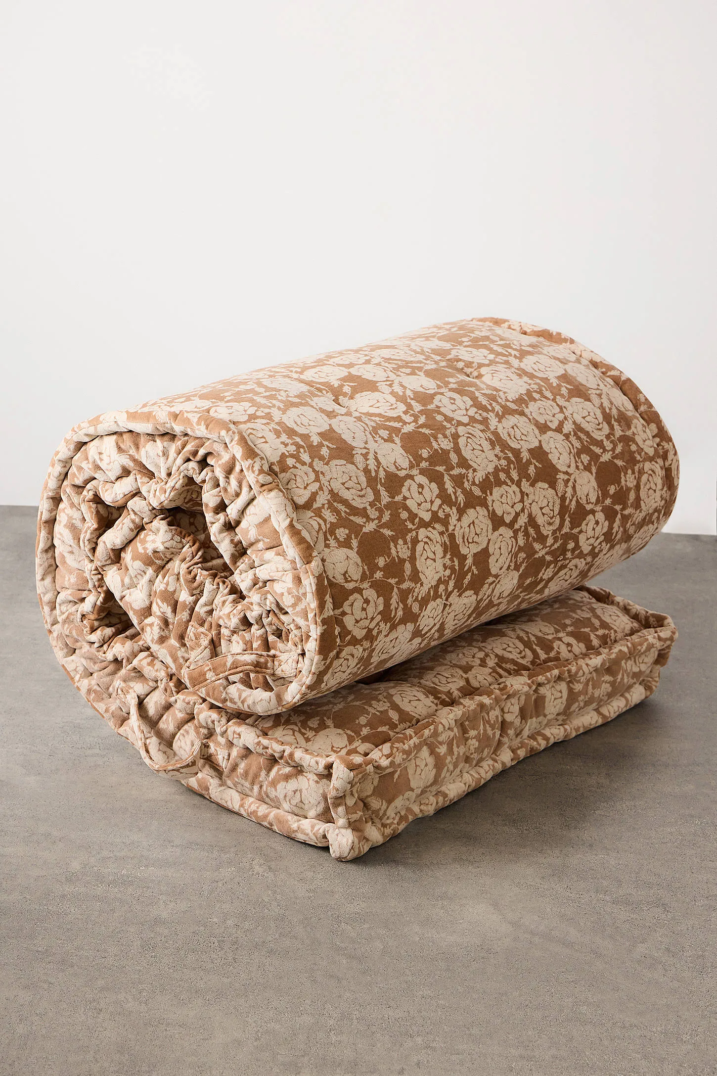 Rohini Malibu Floral Velvet Daybed Cushion - Brown 2