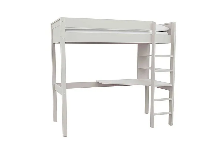 Chase High Sleeper with Desk - White