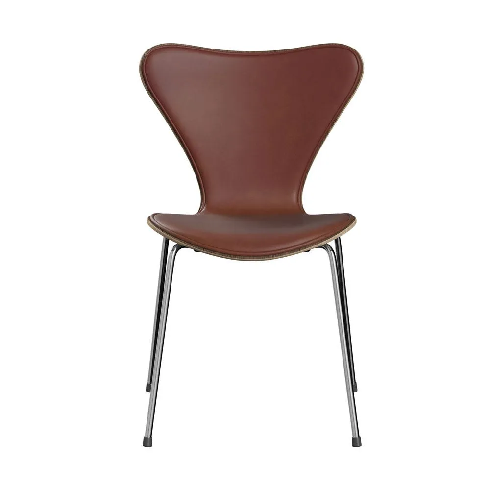 Fritz Hansen Series 7 Chair Grace Leather Chestnut Walnut Veneer 2