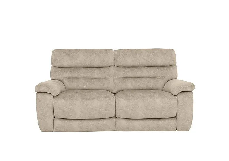 Nimbus 2 Seater Fabric Recliner Sofa with Headrests and Power Lumbar - Cream