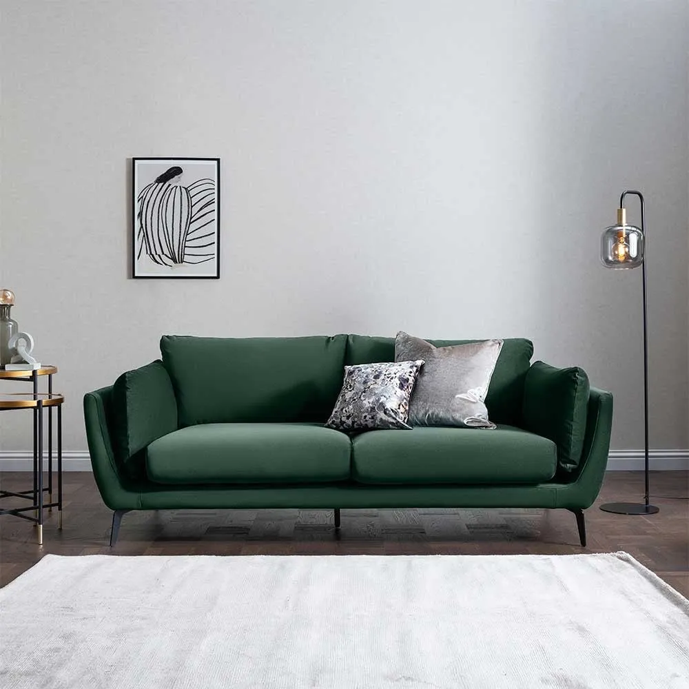 Boone 3 Seater Sofa, Green Fabric | Barker & Stonehouse 2