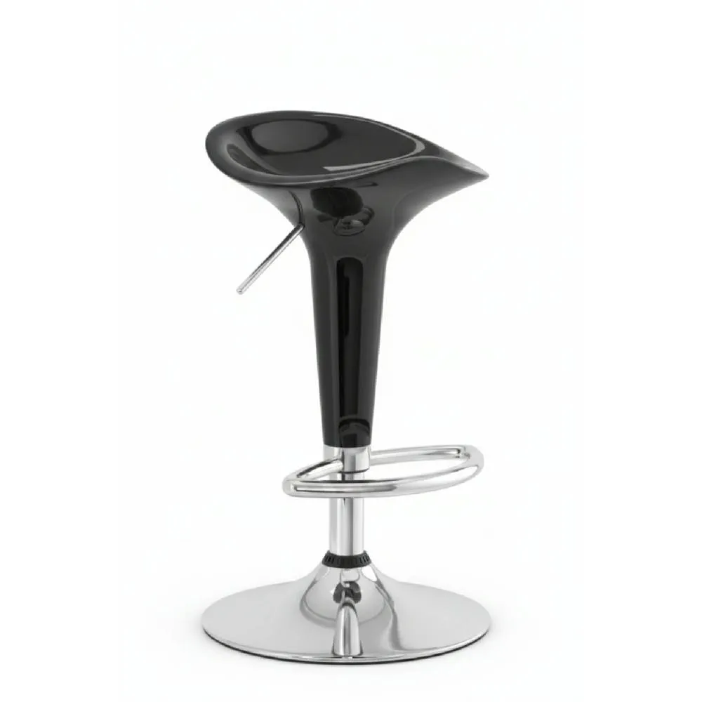 netfurniture classic kitchen breakfast bar black stool height adjustable gloss seat