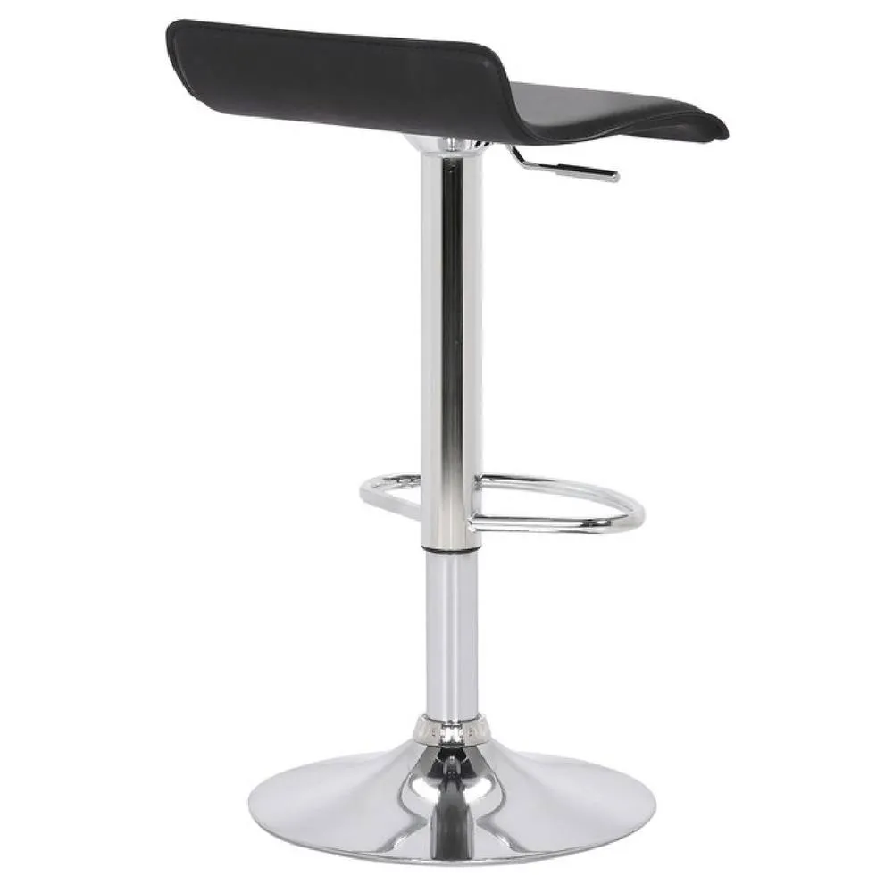 netfurniture Zest Black Low Back Padded Bar Stool 5