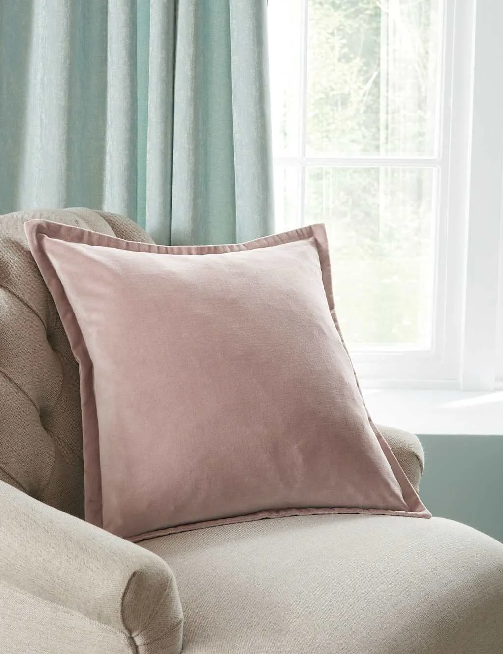 Laura Ashley Pure Cotton Hanya Cushion Light Pink