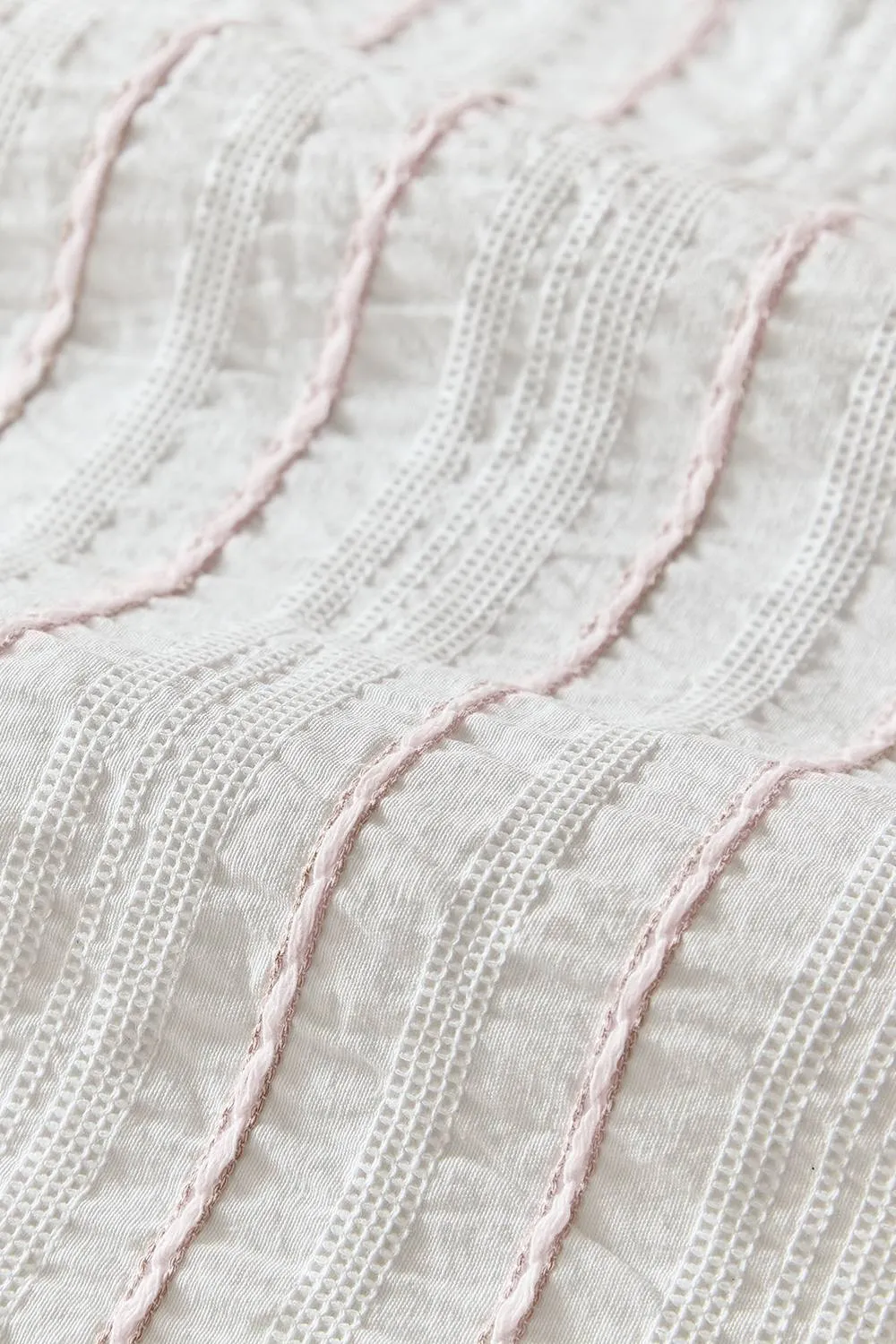 Helena Springfield 'Waffle Stripe' Duvet Cover Set in Pink 4