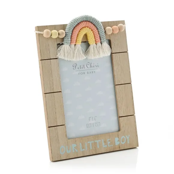 Petit Cheri Little Boy Macrame Rainbow Photo Frame 2