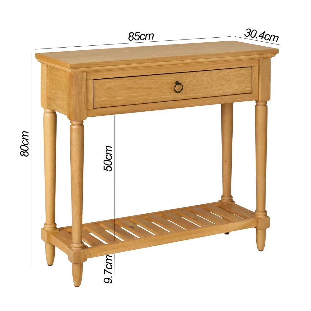 Statement Furniture Blenheim Oak Console Table - Small in Brown 3