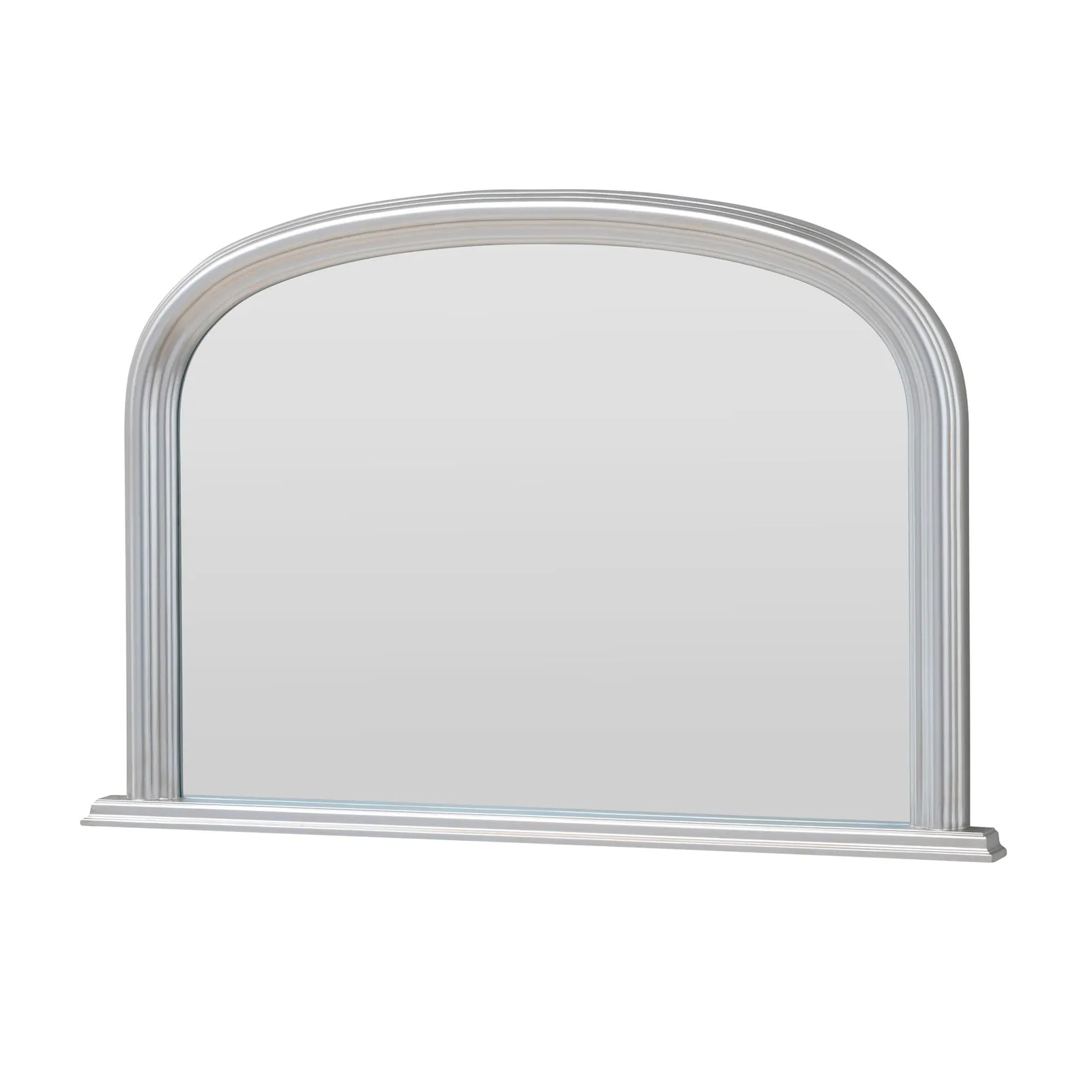 Yearn Mirrors Overmantle Arched Contemporary Mirror Silver 112(w)x77cm(h) in Metallic Silver 4