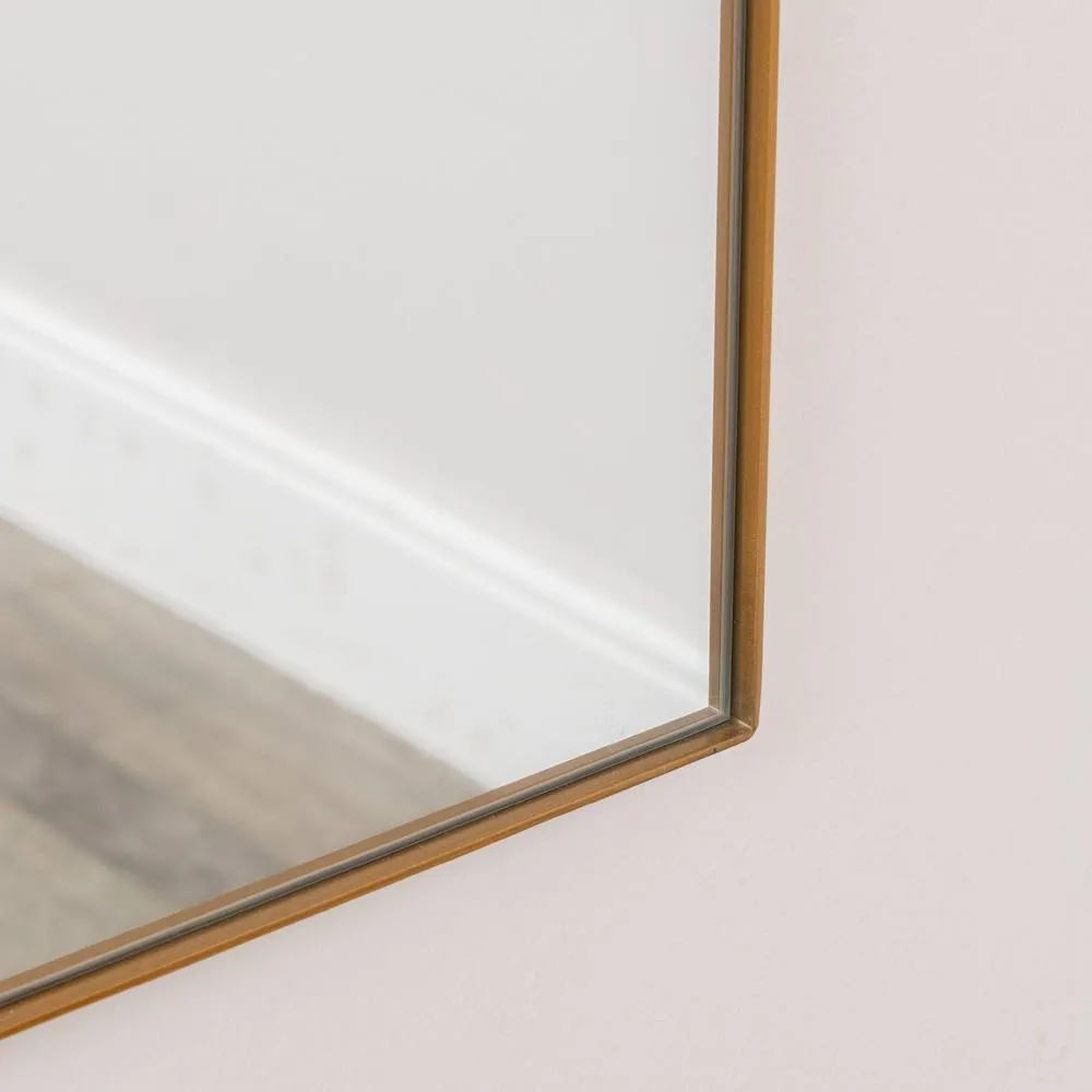 Melody Maison Antique Gold Metal Framed Wall Mirror - 50cm X 65cm 5