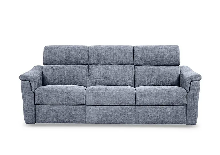 Bella 3 Seater 3 Cushion Fabric Sofa - Baby Blue
