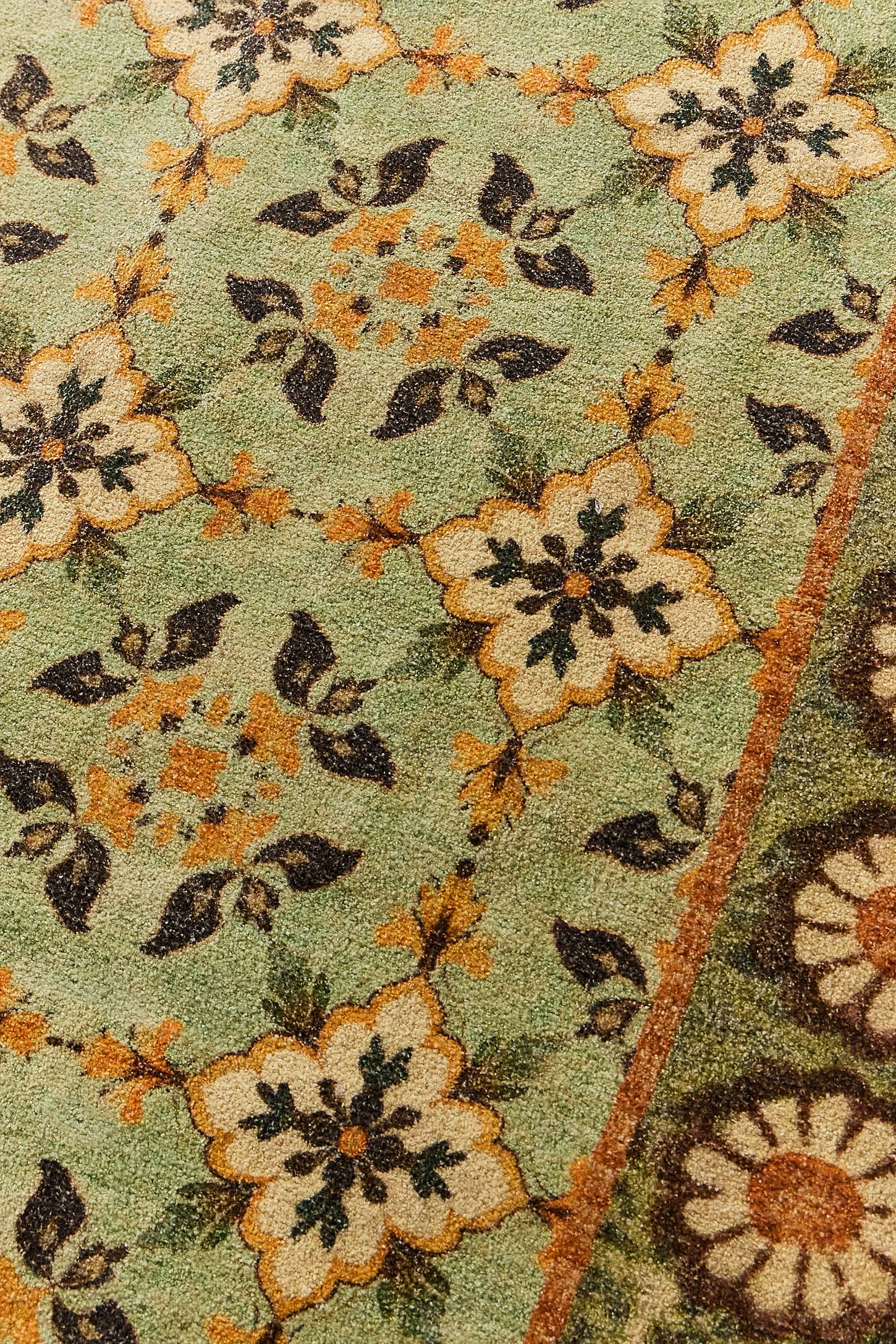 Lennie Floral 4x6ft / 120x180cm Rug - Green 3