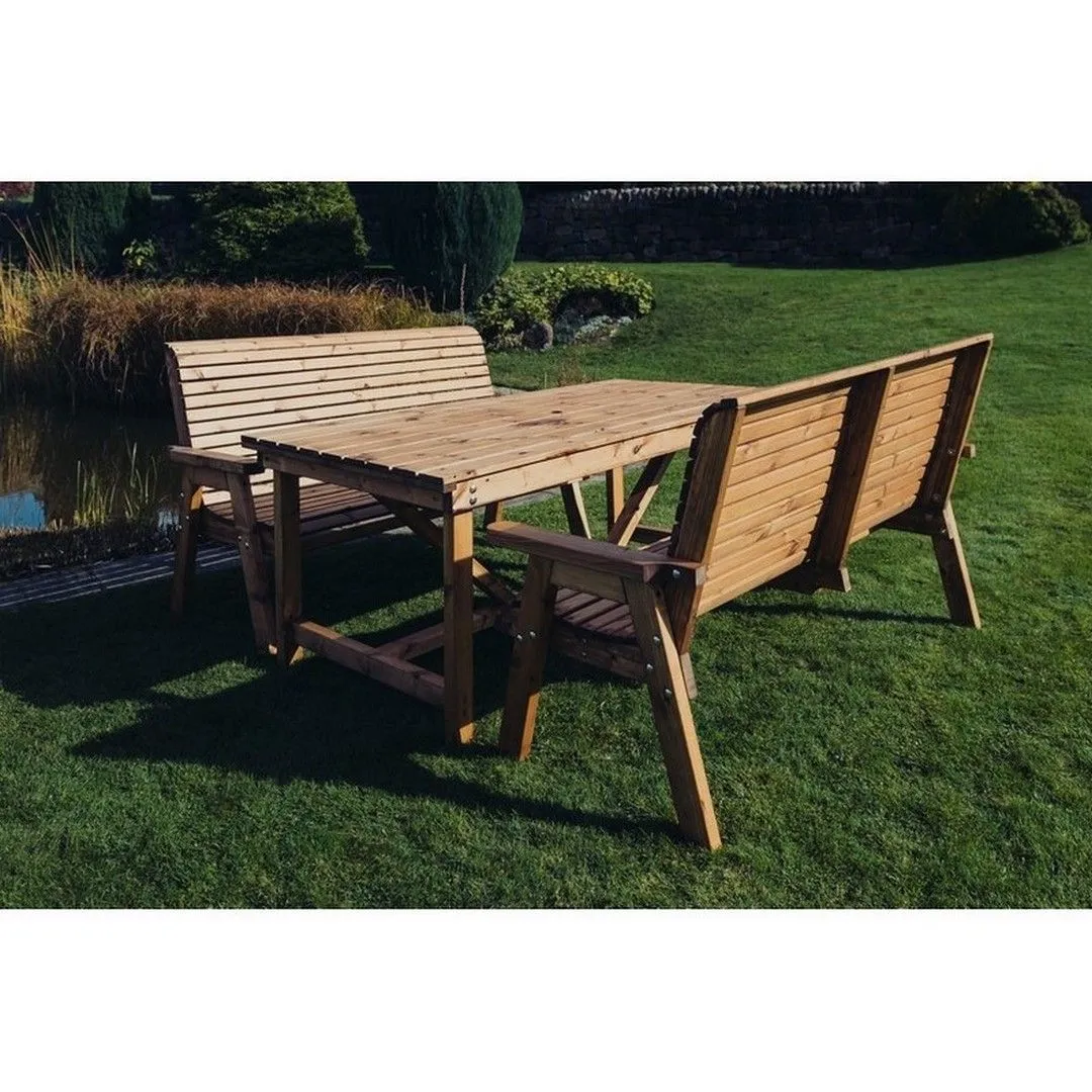 Churnet Valley Garden Furniture Ltd Valley 2X3B Table Set - Min. Assembly Required - Set of Cushions Inc in Brown
