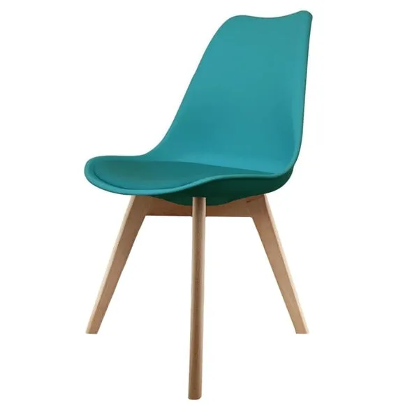 Fusion Living Soho Plastic Dining Chair with Squared Legs 2
