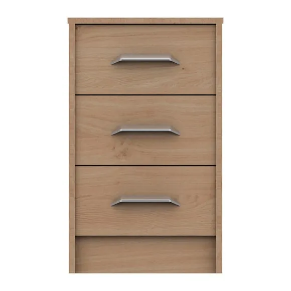 Florine 3 Drawer Bedside Table