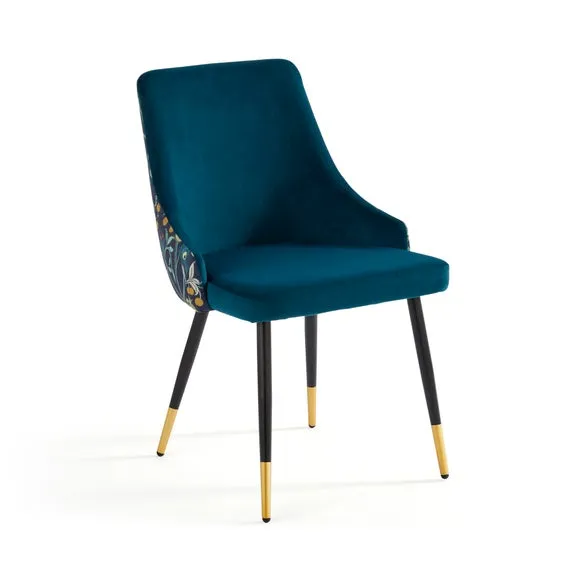 Ariana Set of 2 Dining Chairs, Havisham Print Velvet 5