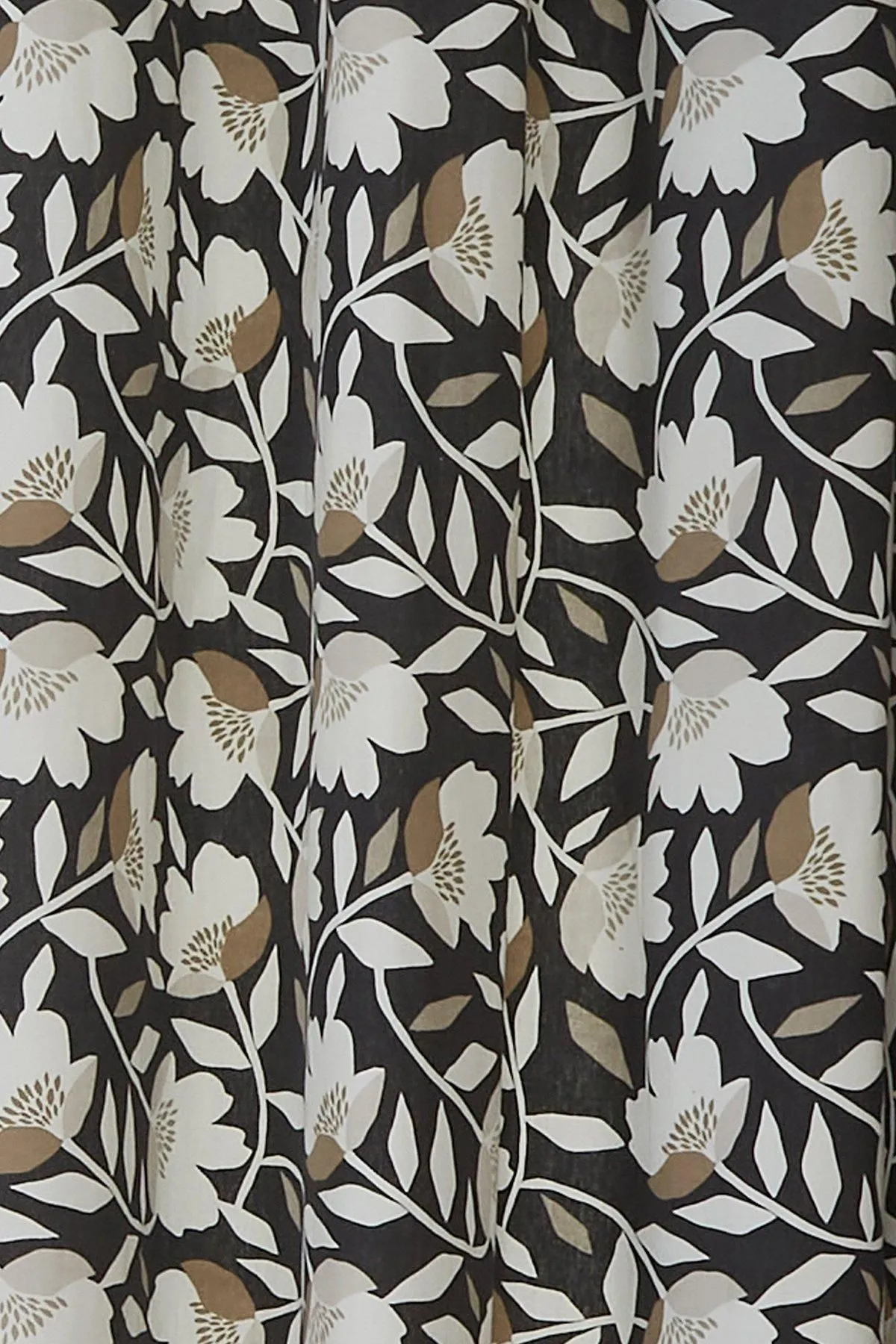 Fusion 'Luna' 100% Cotton Pair of Eyelet Curtains in Black 3