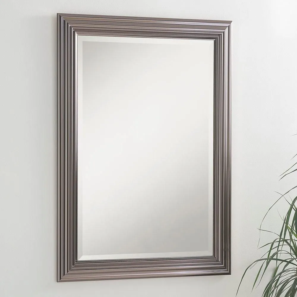 Yearn Mirrors Yearn Dark Chrome Wall Mirror 128.5x105.5cm in Metallics 2