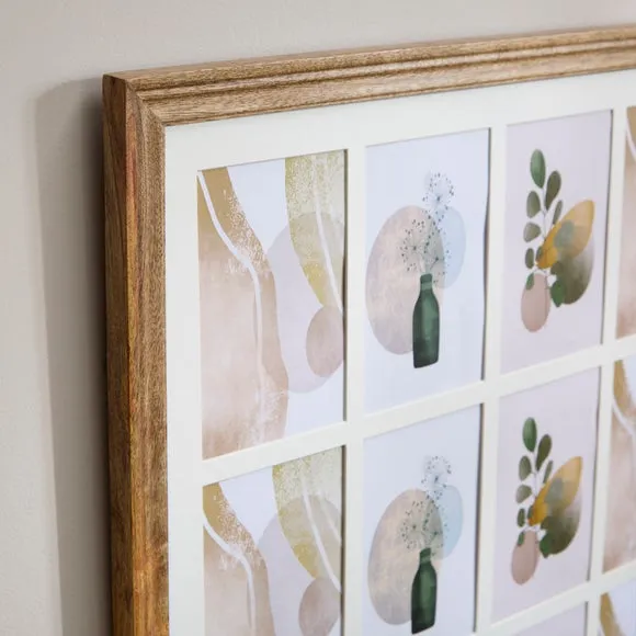 Mango Wood 16 Aperture Multi Photo Frame 3
