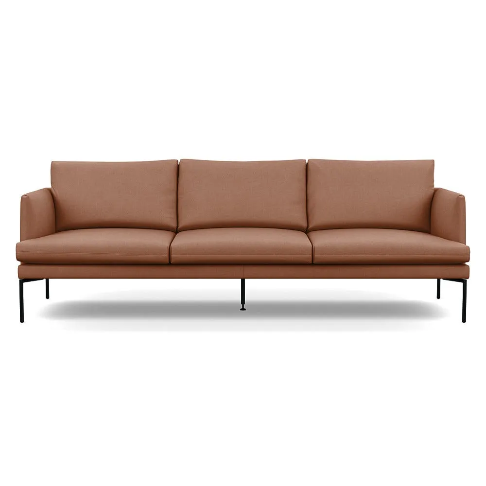 Heal's Matera 4 Seater Sofa Siena Cotton Clay Black Feet 1