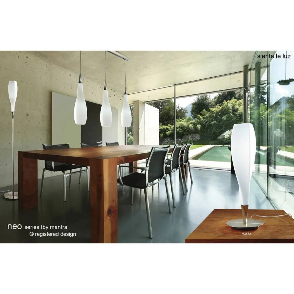 Netlighting Neo Wall Lamp Switched 1 Light E27 Satin NickelFrosted White Glass in Grey 3