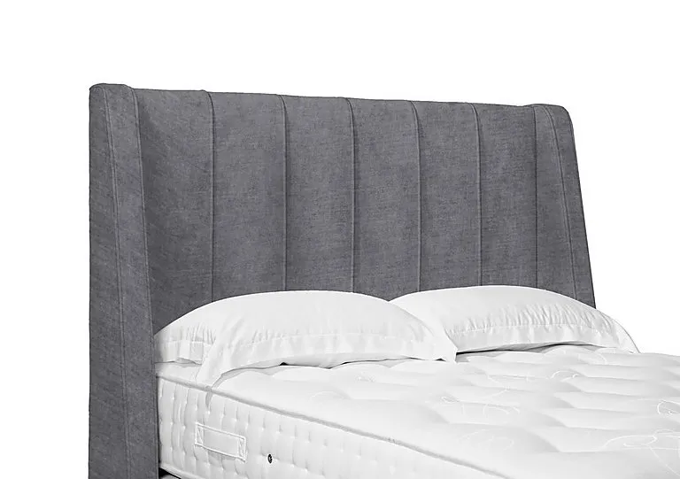 Artisan Collection Alden High Floor Standing Headboard - Double - Aston Steel