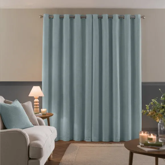 Alayna Chenille Eyelet Curtains (Blackout Available) 4