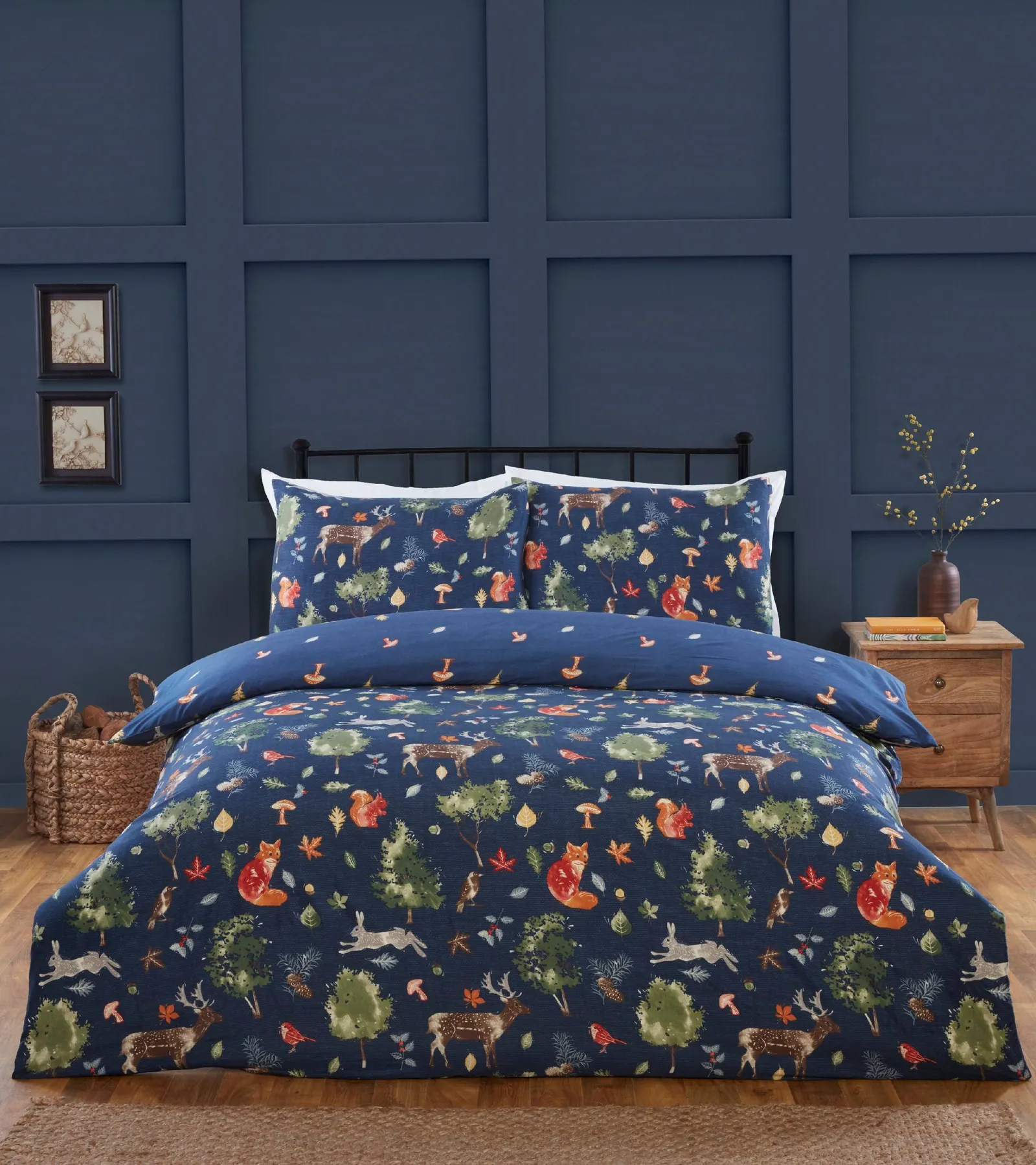Rapport Home Autumn Microfibre Reversible Duvet Cover Set With Pillowcase