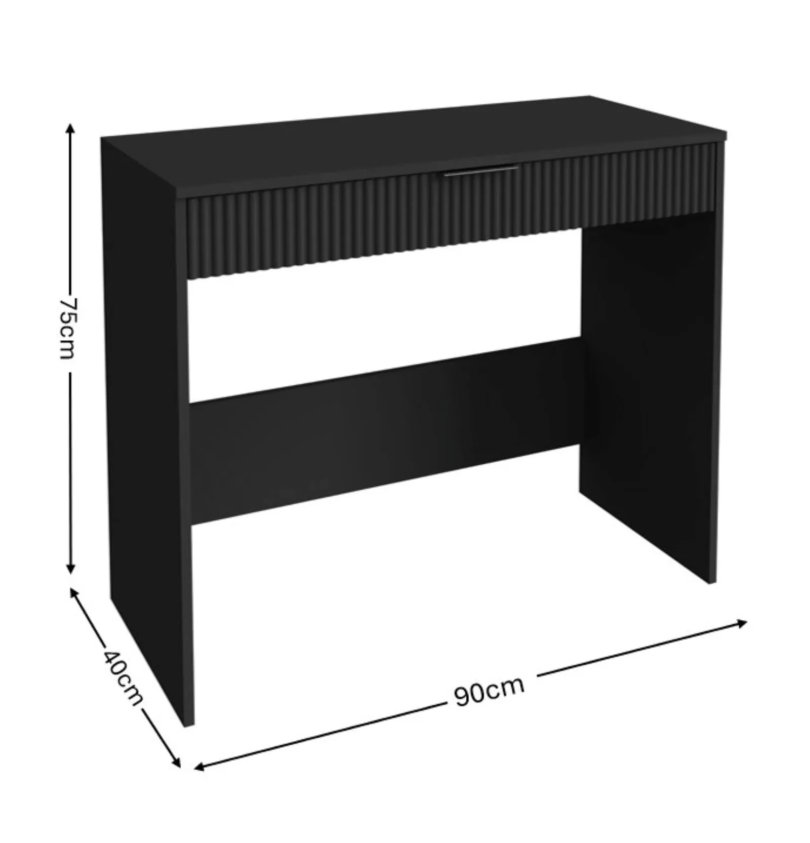 GFW Rankin Dressing Table Desk in Black 6