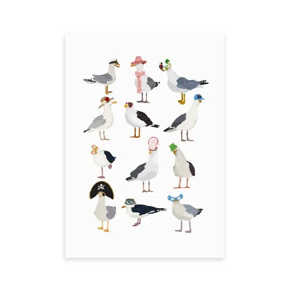 East End Prints Seagulls Print 2