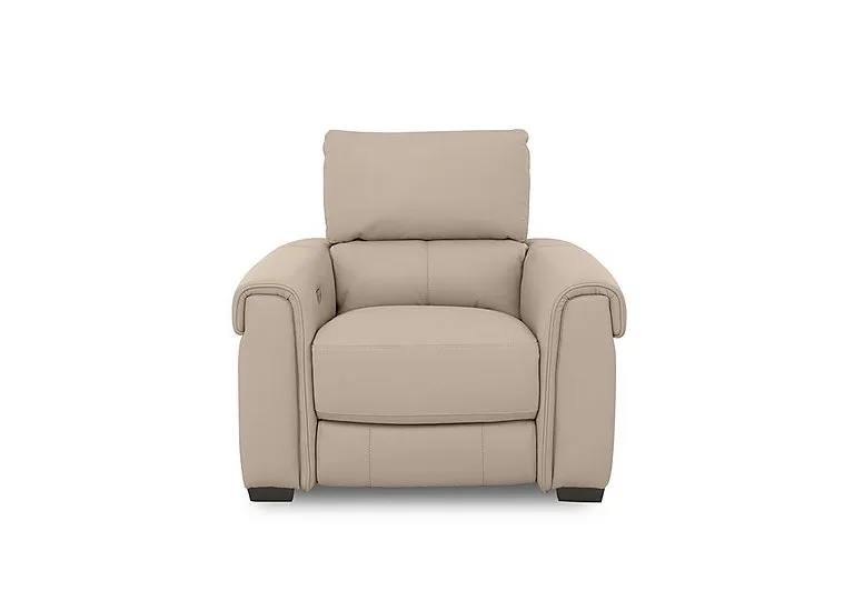 Nixon Leather Power Recliner Chair - BV Pebble