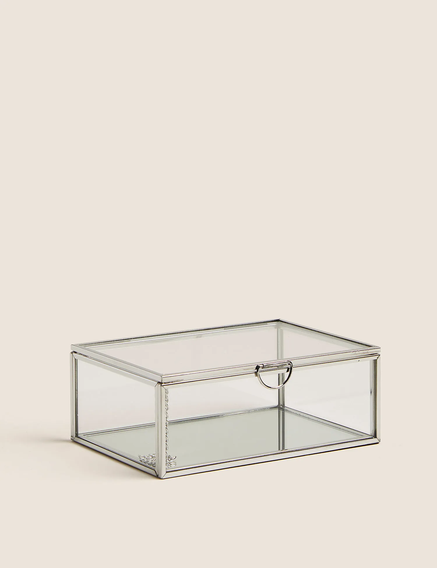 M&S Small Glass Jewellery Box